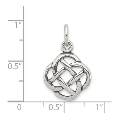 Sterling Silver Antiqued Celtic Knot Charm – view 4