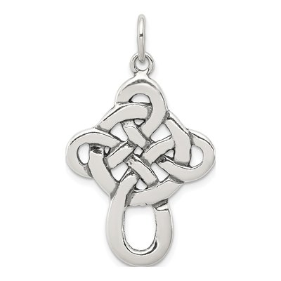Sterling Silver Antiqued Celtic Cross Charm