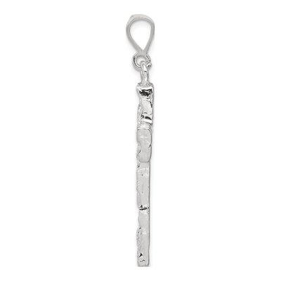 Sterling Silver Nugget Cross Pendant – view 3