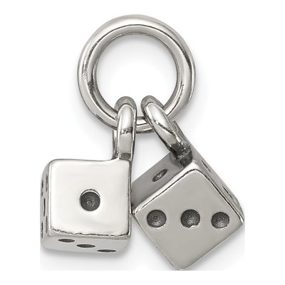 Sterling Silver Antique Dice Pendant – view 3