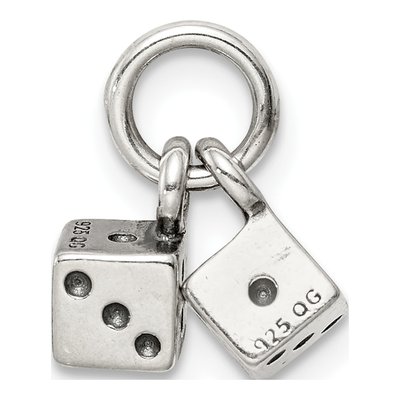 Sterling Silver Antique Dice Pendant – view 5