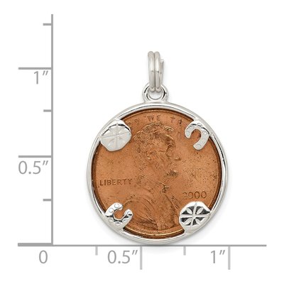 Sterling Silver Penny Pendant – view 4