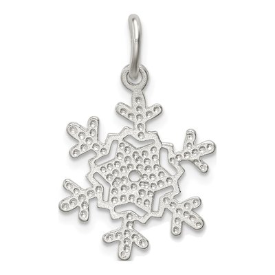 Sterling Silver Diamond-Cut Snowflake Charm – view 4