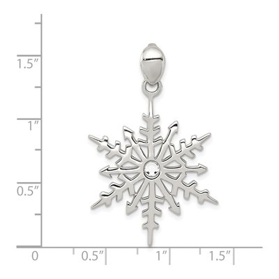 Sterling Silver Crystal Snowflake Pendant – view 4