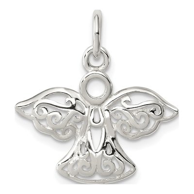 Sterling Silver Filigree Angel Pendant