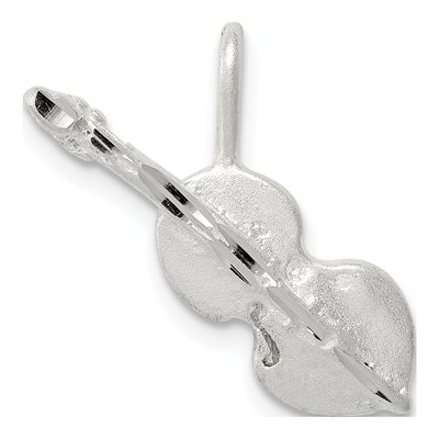 Sterling Silver Diamond-Cut Violin Pendant