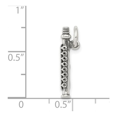 Sterling Silver Antique Flute Charm – view 4