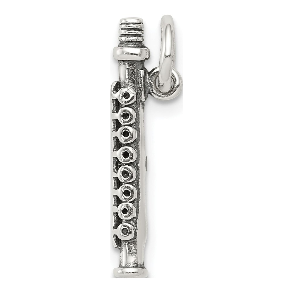 Sterling Silver Antique Flute Charm