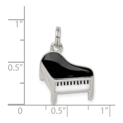 Sterling Silver Enamel Piano Charm – view 4