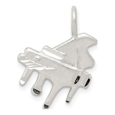 Sterling Silver Grand Piano Pendant