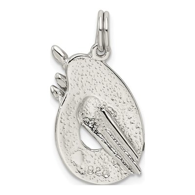 Sterling Silver Enameled Painting Palette Charm – view 5