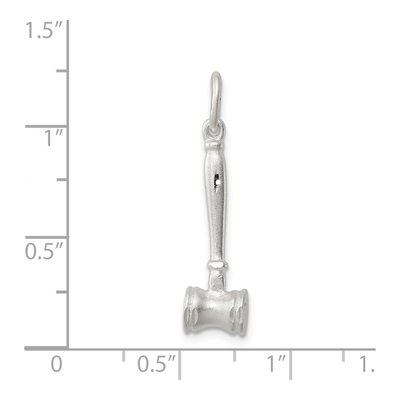 Sterling Silver Gavel 3D Themed Pendant – view 4