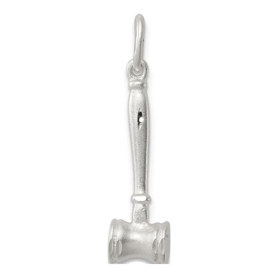 Sterling Silver Gavel 3D Themed Pendant
