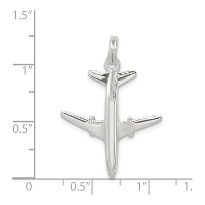 Sterling Silver Airplane Charm – view 4