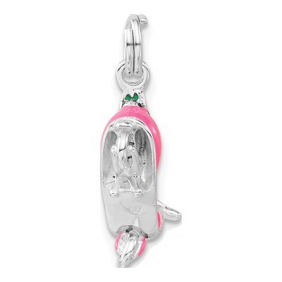 Sterling Silver Enamel Motor Scooter Charm – view 4