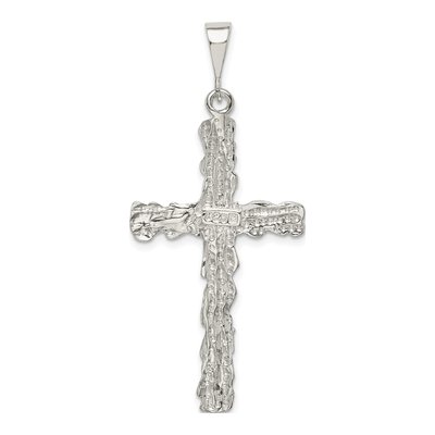 Sterling Silver Diamond-Cut Cross Pendant – view 5