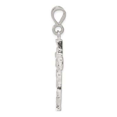 Sterling Silver Nugget Cross Pendant – view 3