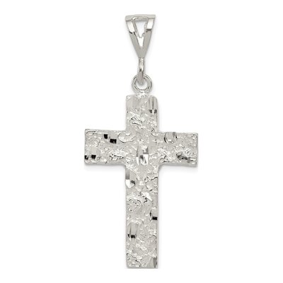Sterling Silver Nugget Cross Pendant