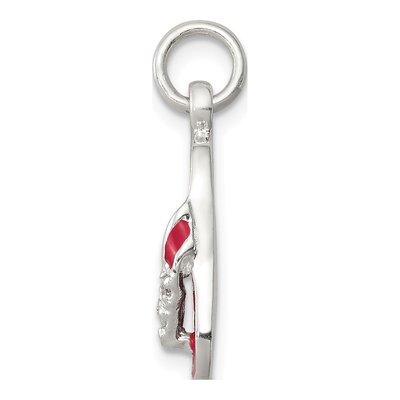 Sterling Silver CZ Flip Flop Charm – view 3