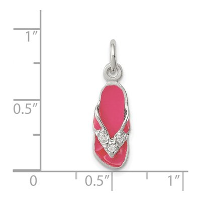 Sterling Silver CZ Flip Flop Charm – view 4
