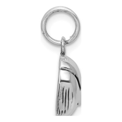 Sterling Silver Antiqued Whale Pendant – view 2