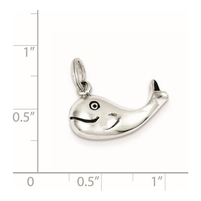 Sterling Silver Antiqued Whale Pendant – view 3
