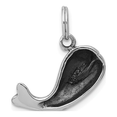Sterling Silver Antiqued Whale Pendant – view 4