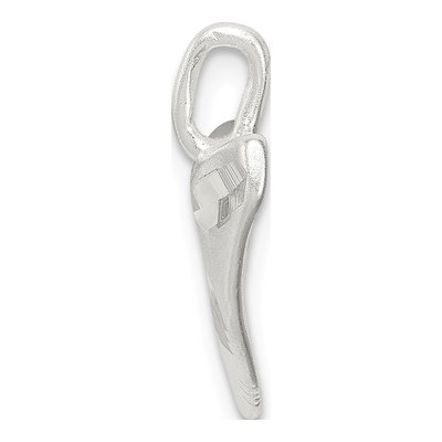 Sterling Silver Diamond-Cut Shark Tooth Pendant – view 3