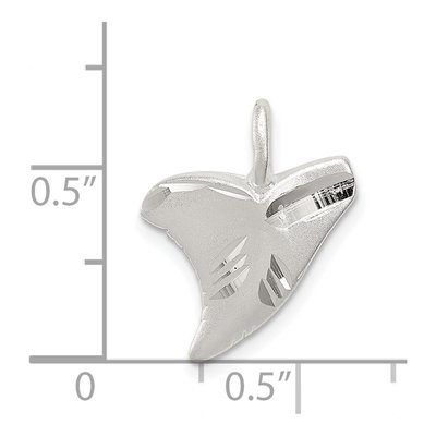 Sterling Silver Diamond-Cut Shark Tooth Pendant – view 4