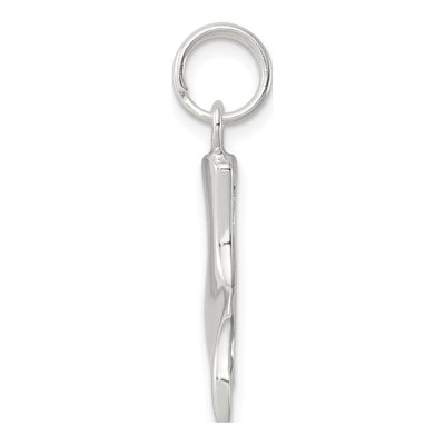 Sterling Silver Whale Tail Charm – view 3