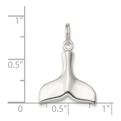 Sterling Silver Whale Tail Charm – view 4