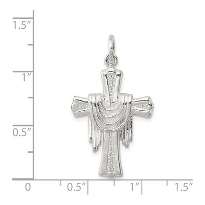 Sterling Silver Draped Cross Pendant – view 4