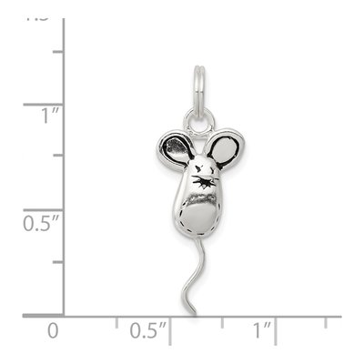 Sterling Silver 3-D Mouse Charm – view 4
