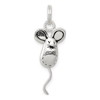 Sterling Silver 3-D Mouse Charm
