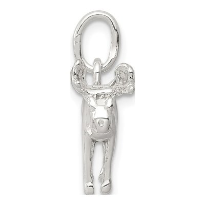 Sterling Silver 3D Moose Pendant – view 3
