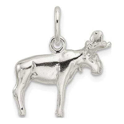 Sterling Silver 3D Moose Pendant – view 5