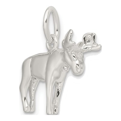 Sterling Silver 3D Moose Pendant – view 6