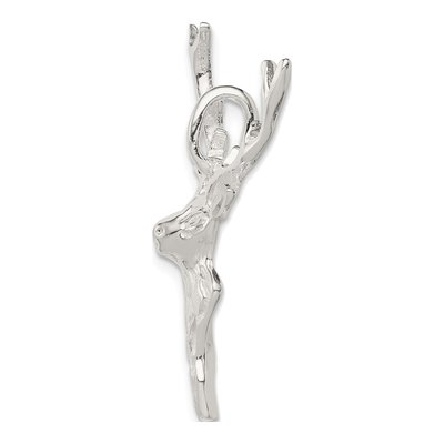 Sterling Silver Diamond-Cut Deer Head Pendant – view 3