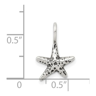 Sterling Silver Antiqued Starfish Pendant – view 4