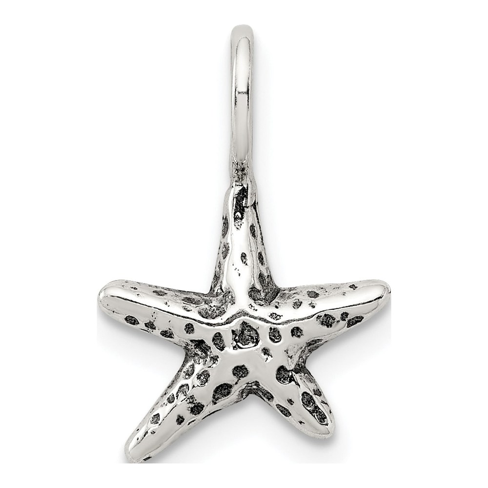 Sterling Silver Antiqued Starfish Pendant