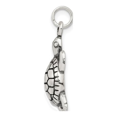 Sterling Silver Antique Turtle Charm – view 3
