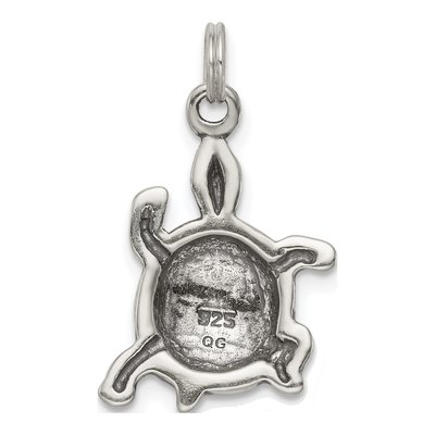 Sterling Silver Antique Turtle Charm – view 5