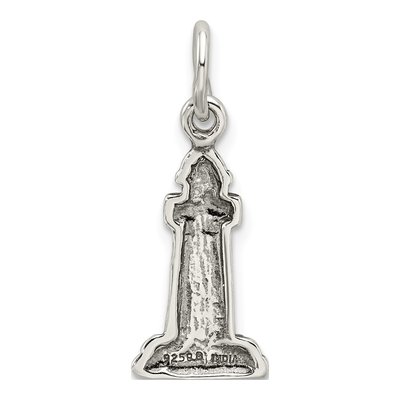 Sterling Silver Antiqued Lighthouse Charm Pendant – view 5