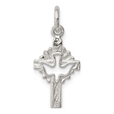 Sterling Silver Dove Cross Pendant