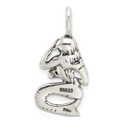 Sterling Silver Antiqued Mermaid Pendant – view 5