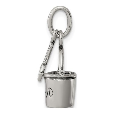 Sterling Silver Sand Bucket Shovel Charm – view 3