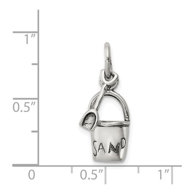Sterling Silver Sand Bucket Shovel Charm – view 4