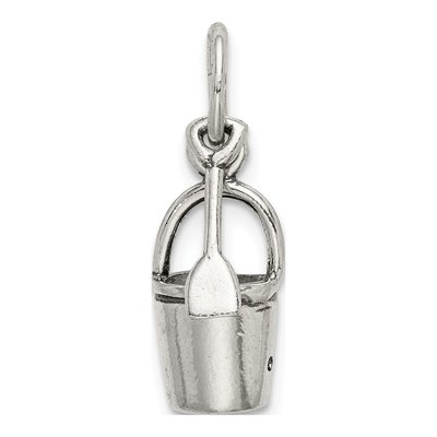 Sterling Silver Sand Bucket Shovel Charm – view 5