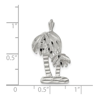 Sterling Silver Diamond-Cut Palm Trees Pendant – view 4