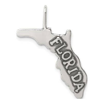 Sterling Silver Florida State Pendant